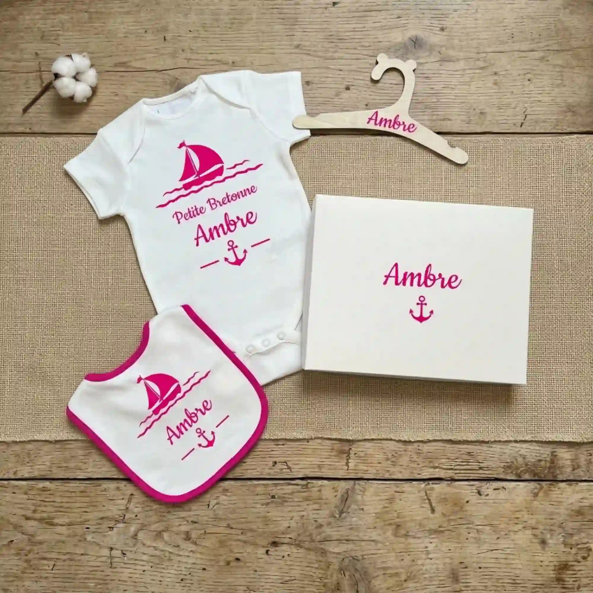 Coffret "Petite Bretonne" - Cadeau Naissance Personnalisé