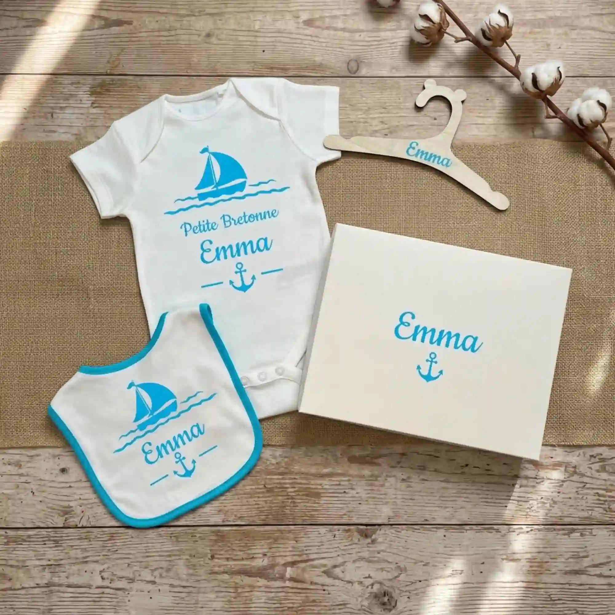 Coffret "Petite Bretonne" - Cadeau Naissance Personnalisé