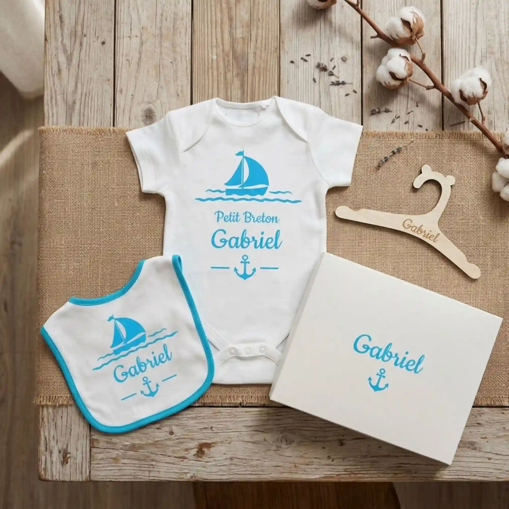 Coffret "Petit Breton" - Cadeau Naissance Personnalisé