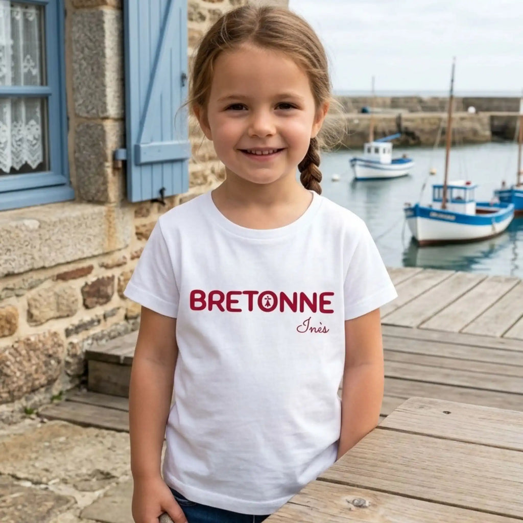T-shirt Enfant "Breton" ou "Bretonne" - rouge