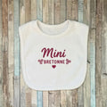 Bavoir Mini Breton en coton blanc avec motif rose, triskel coeur cadeau de naissance breton pour bébé, personnalisé Bretagne.