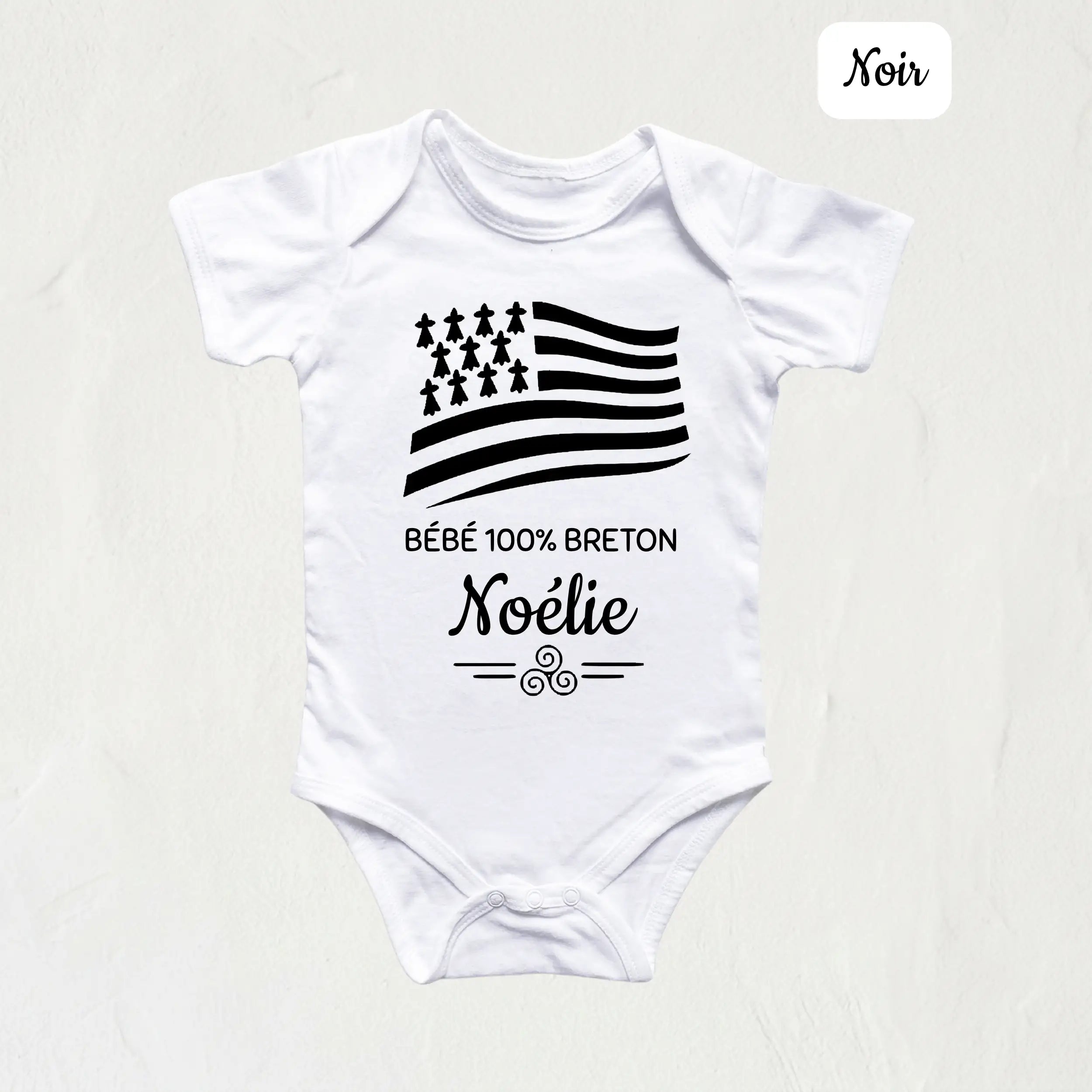 body bébé 100% breton drapeau gwen a du 