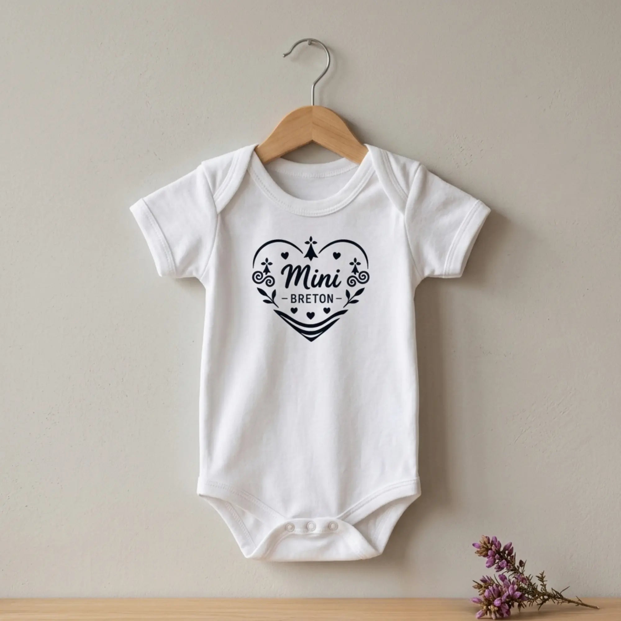 body bébé blanc mini breton