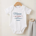 body bébé maman je t'aime prénom personnalisé