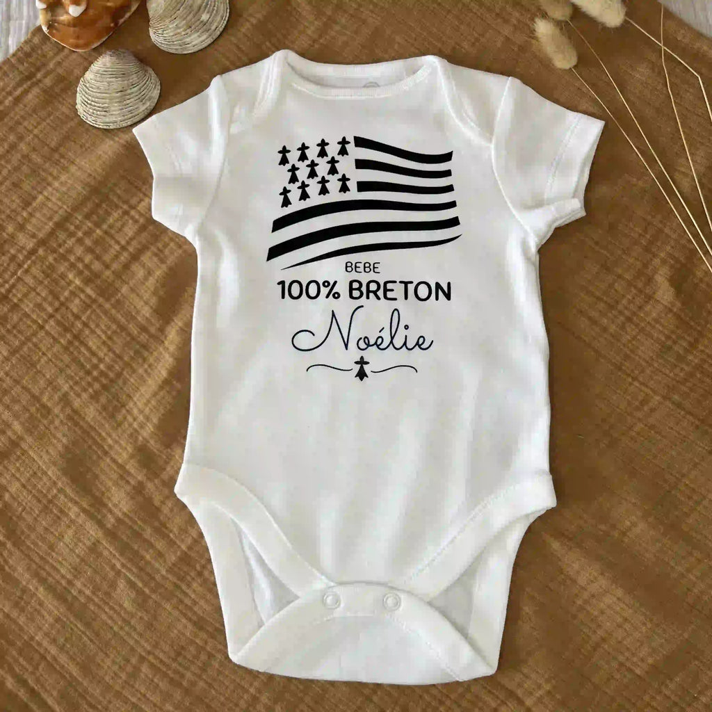 Body Bébé 100% Breton - Prénom personnalisé (Copie)
