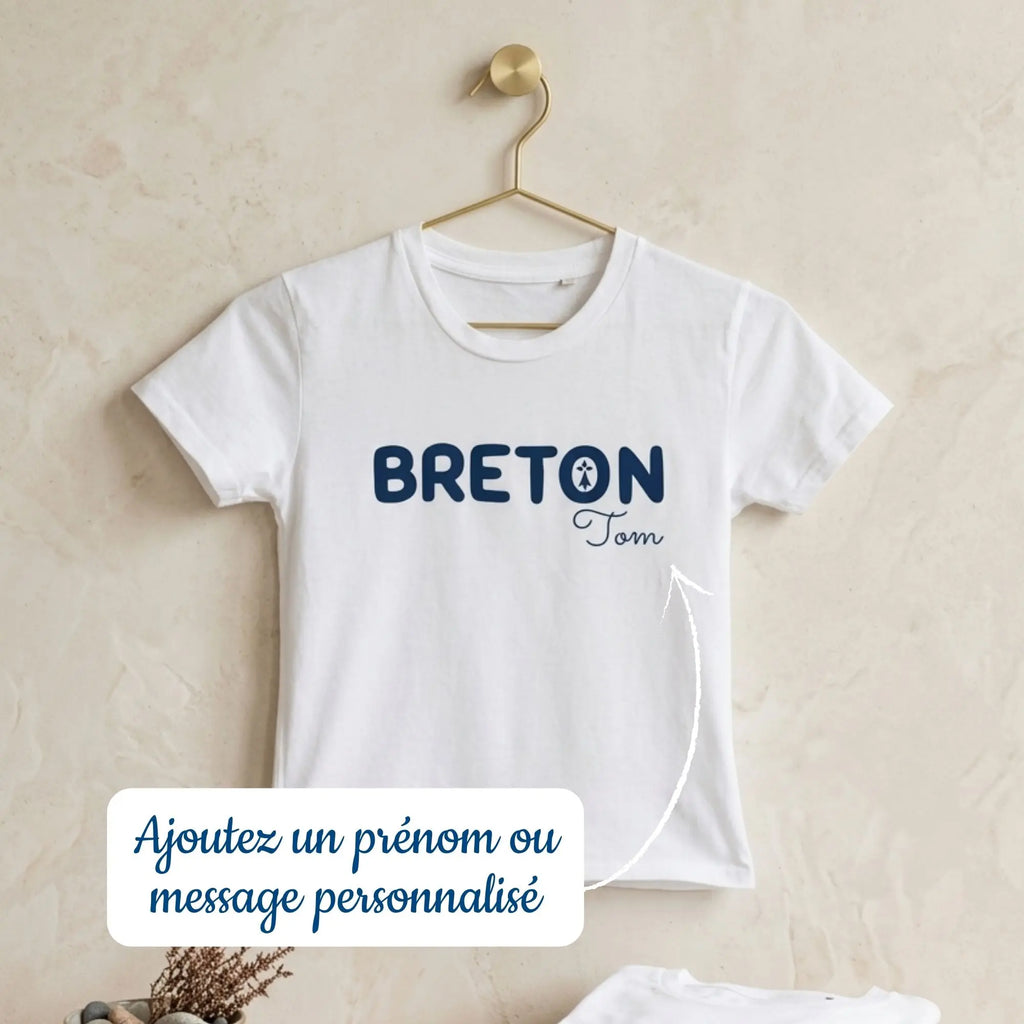 T-shirt Adulte "BRETON"  bleu - Personnalisable