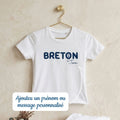 T-shirt Adulte "BRETON"  bleu - Personnalisable