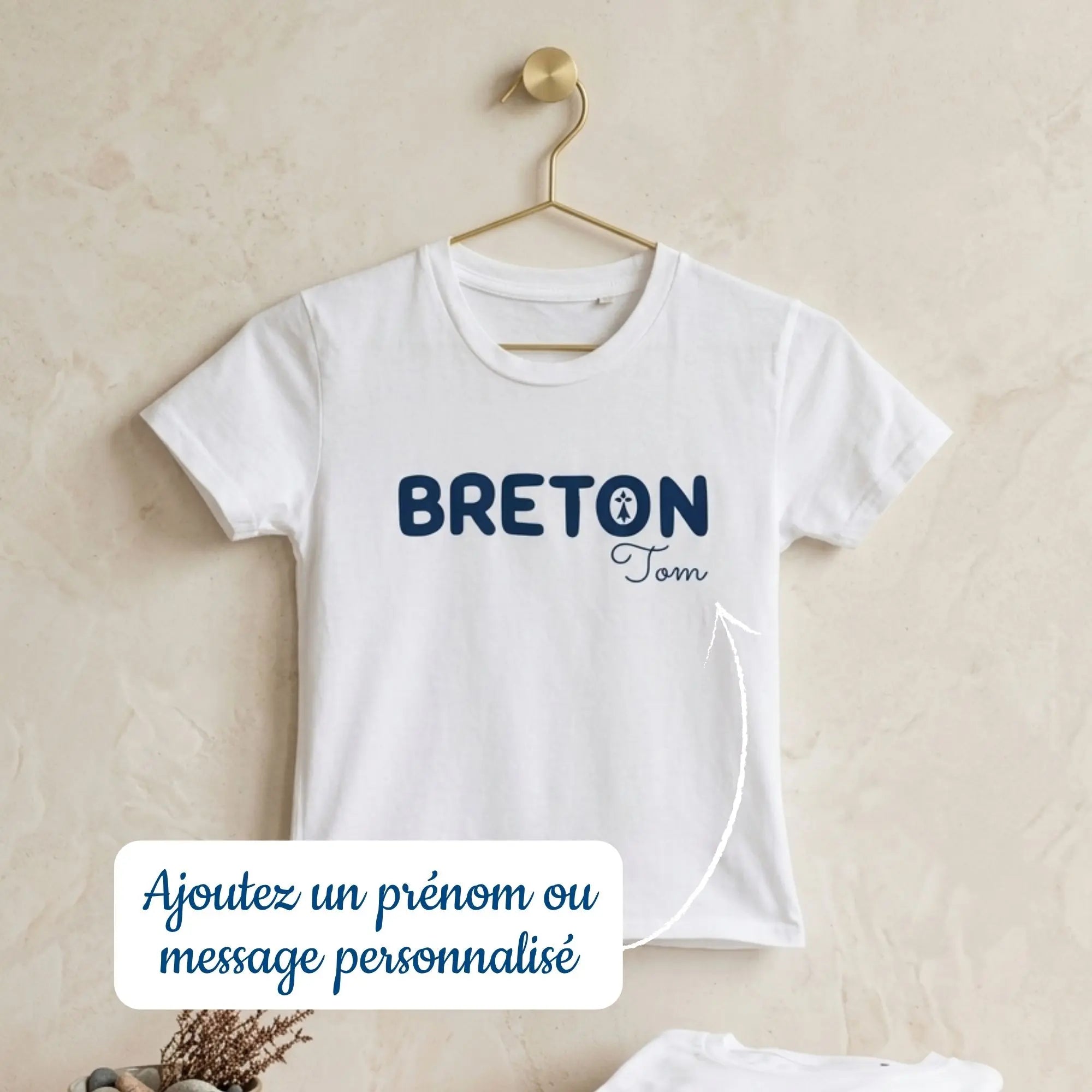 T-shirt Adulte "BRETON"  bleu - Personnalisable