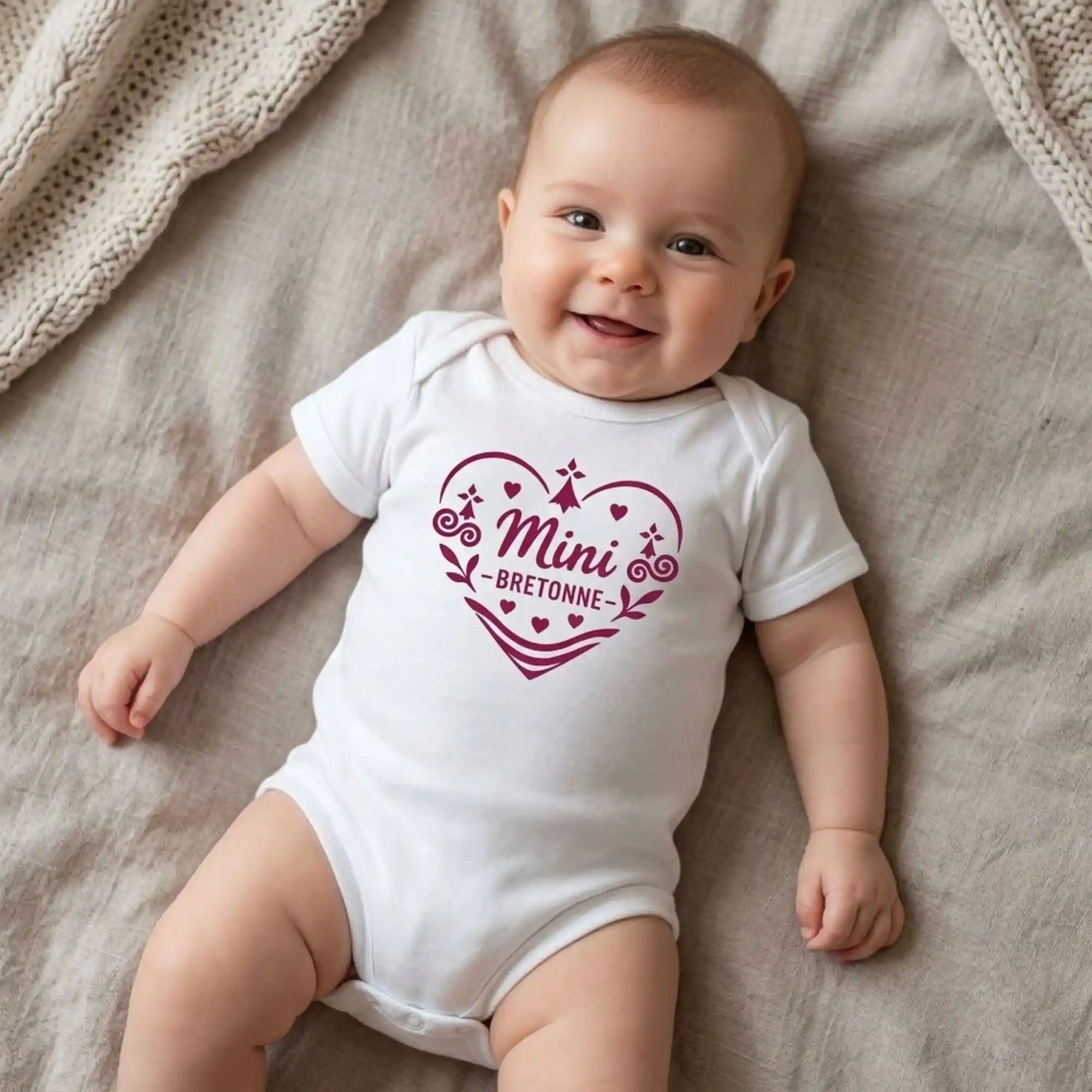 Body Bébé "Mini Bretonne" – Collection Cœur