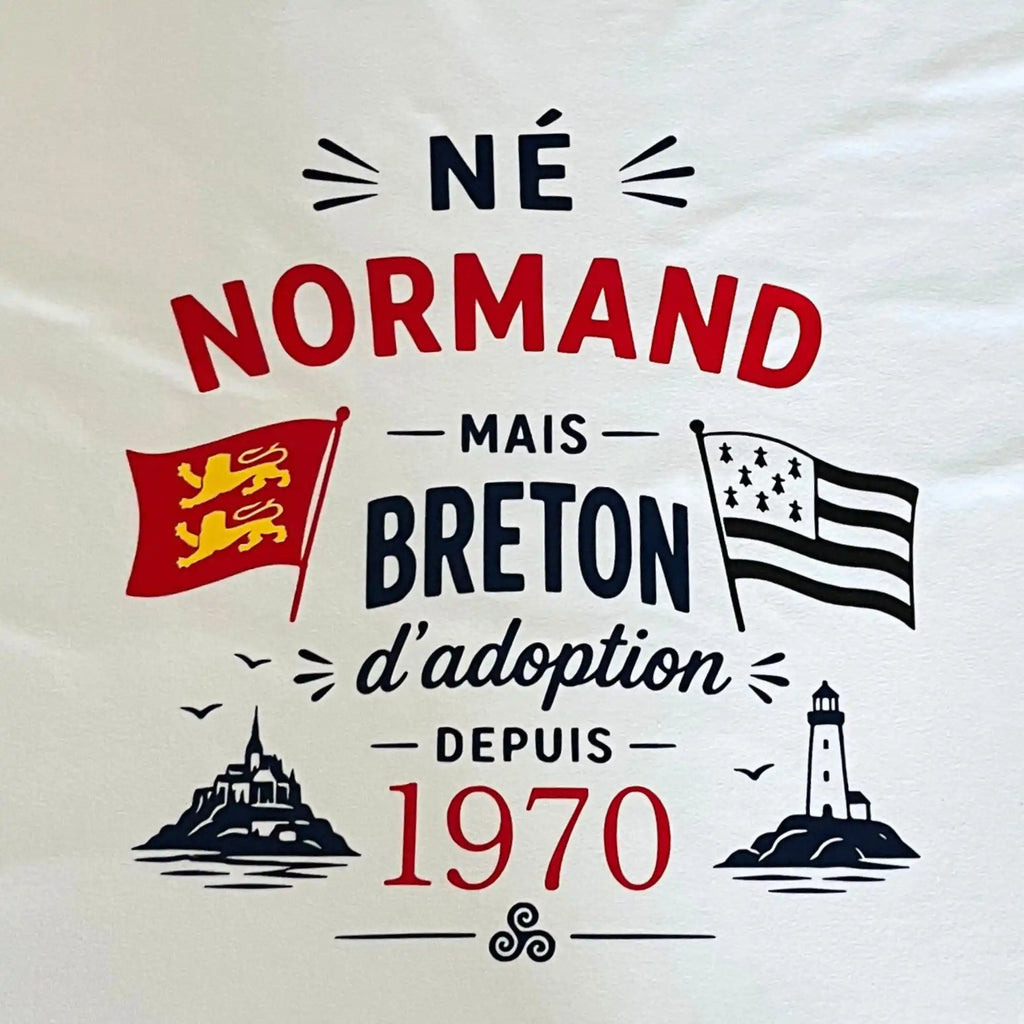 T-shirt Personnalisé "Né(e) en Normandie, Breton(ne) d'adoption" – Modèle Homme & Femme