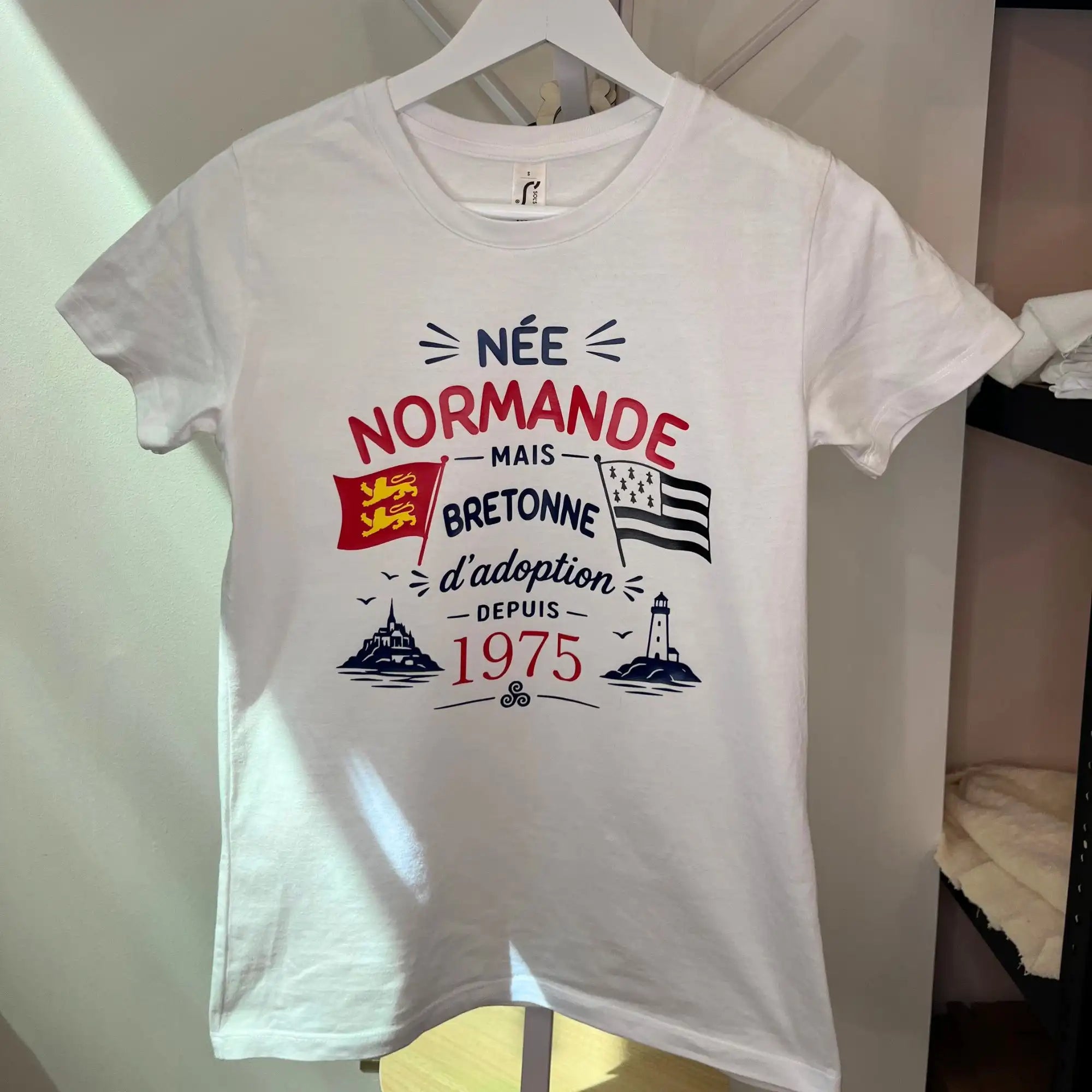 T-shirt Personnalisé "Né(e) en Normandie, Breton(ne) d'adoption" – Modèle Homme & Femme