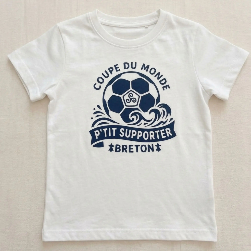 Body Bébé et T-shirt Enfant "P'tit Supporter Breton" – Coupe du Monde Bleu Marine