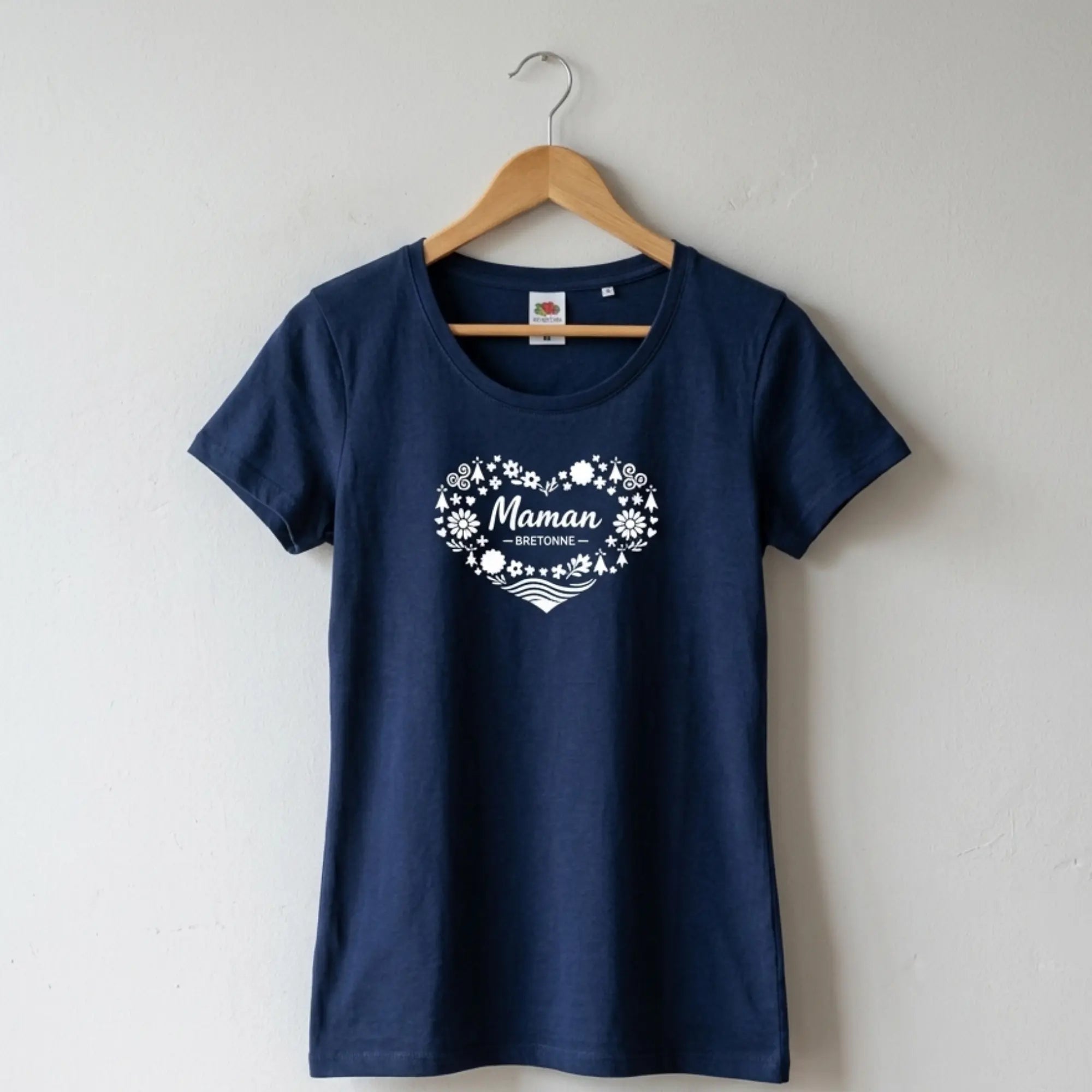 tee shirt maman bretonne bleu marine fête des mères