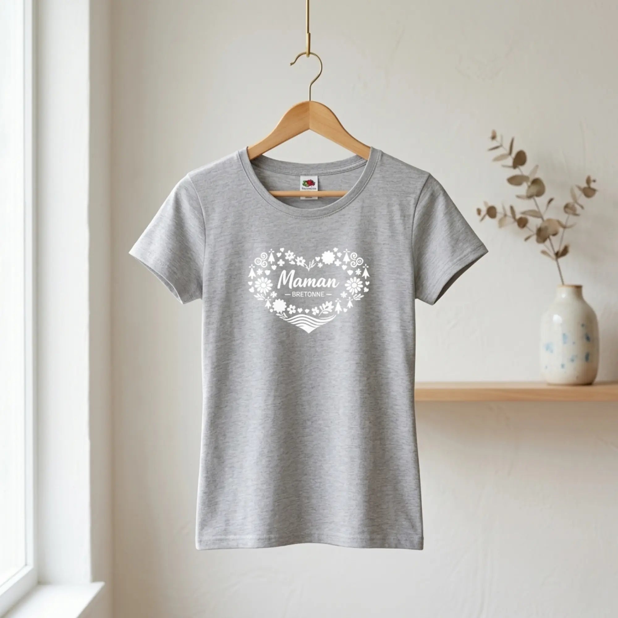 tee shirt gris maman bretonne fête des mères
