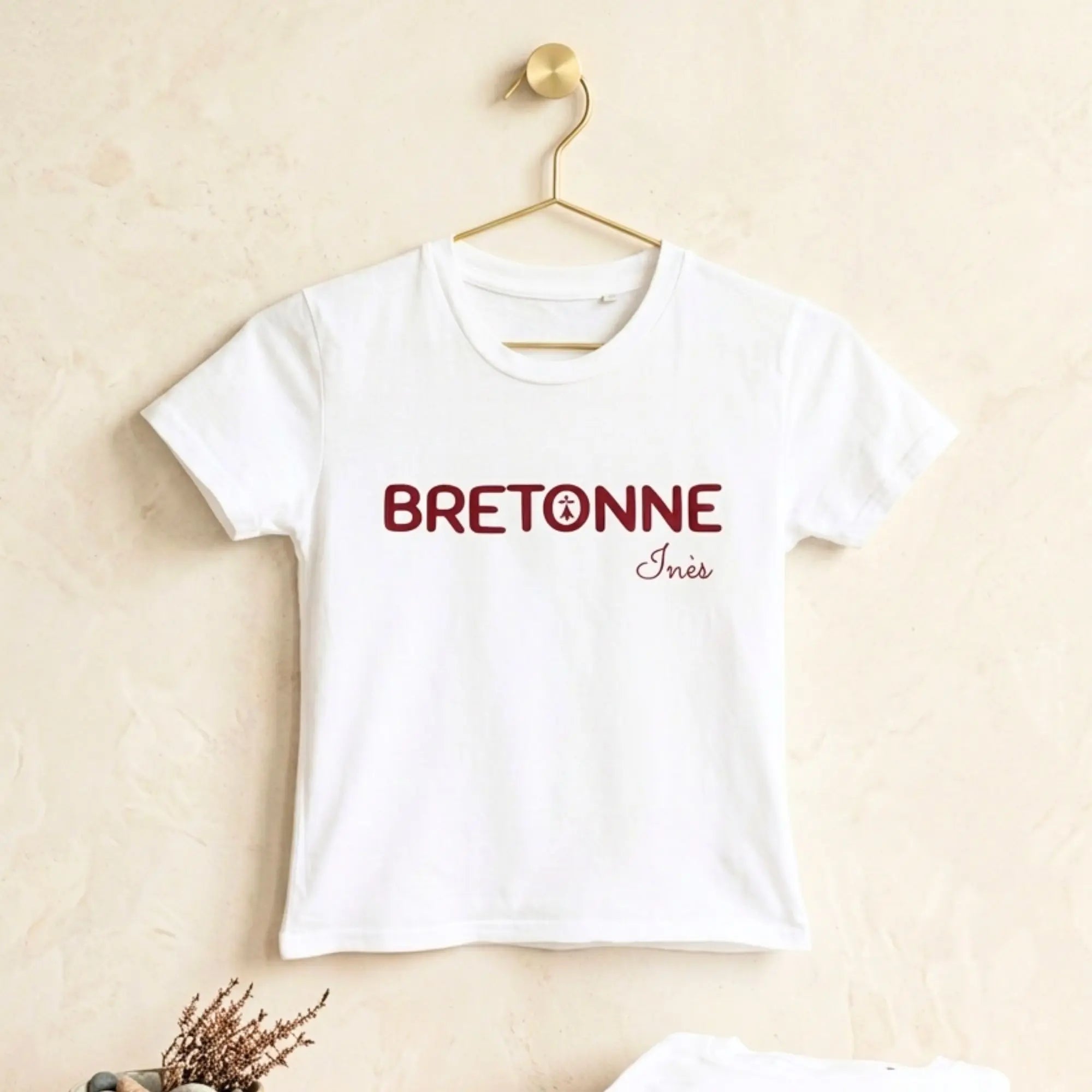 T-shirt Adulte "BRETON" ou "BRETONNE" – Rouge - Personnalisable