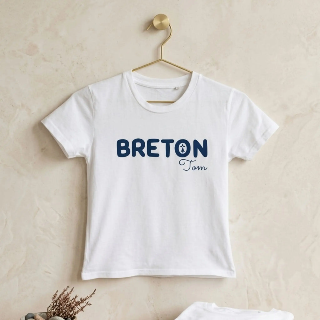 T-shirt Enfant "Breton" ou "Bretonne" - bleu
